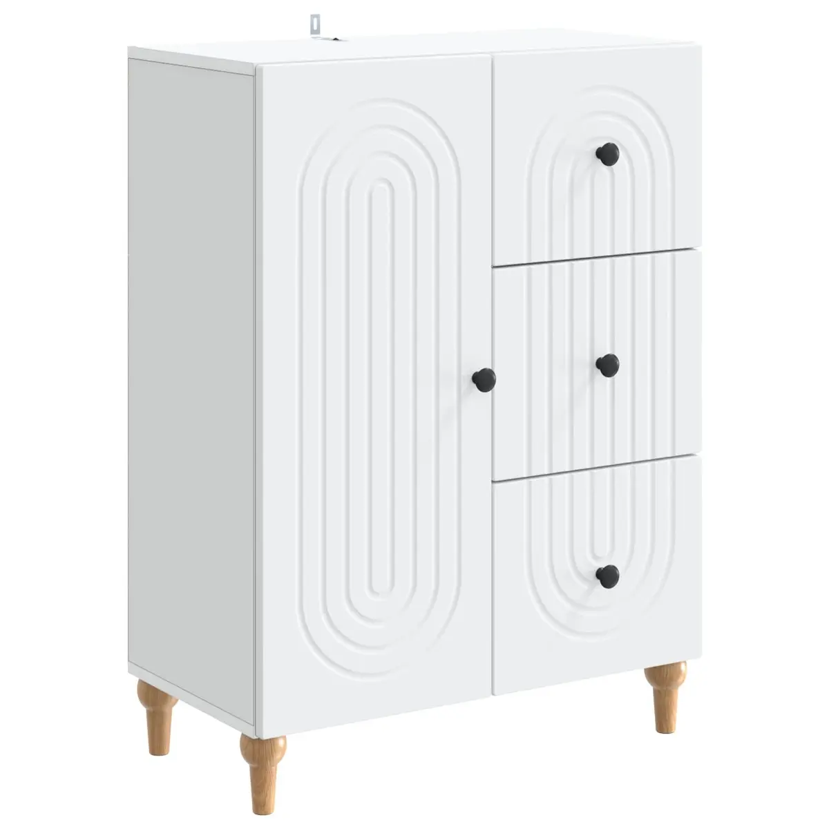 Sideboard Storage Cabinet Modern Engineered Wood 66 x 34.5 x 90 cm White