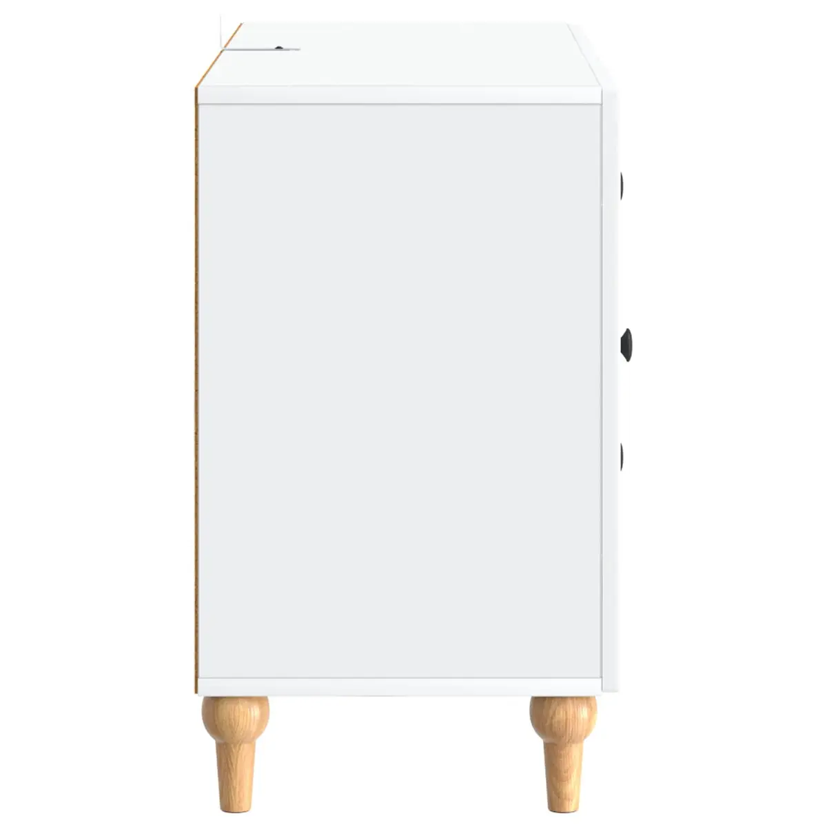 TV Cabinet Engineered Wood Storage Unit White with Drawer 89x34.5x60cm