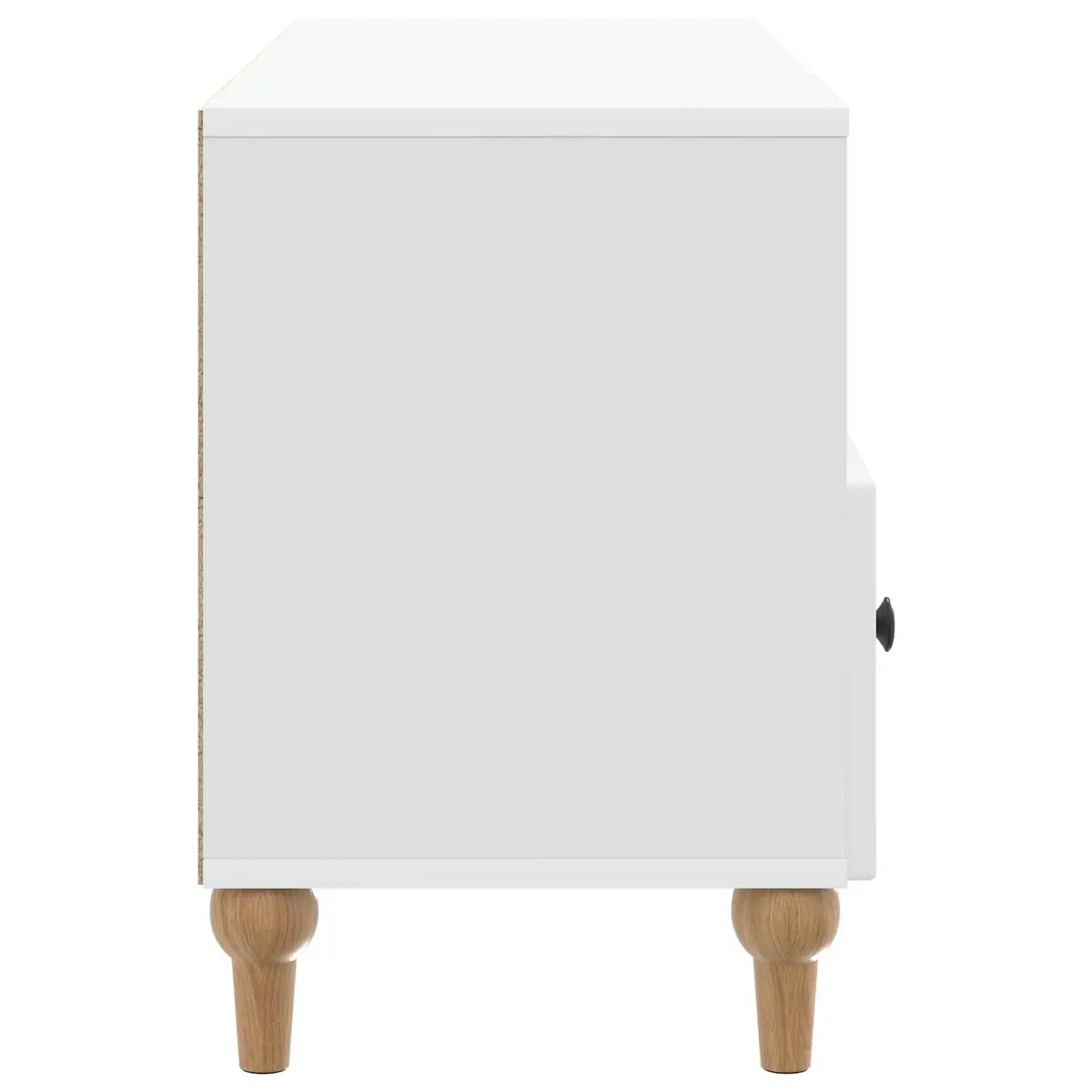 TV Cabinet Engineered Wood Modern Storage Unit White 102cm Living Room Furniture