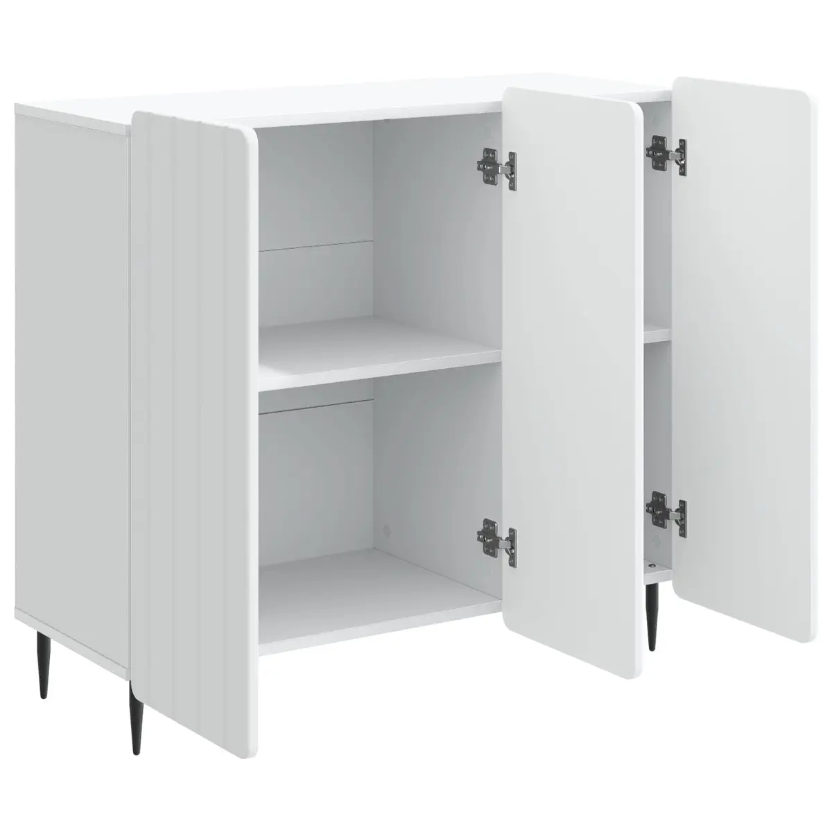 Sideboard Modern Storage Cabinet Compact 89x34.5x82cm White
