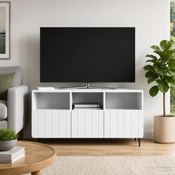 White Engineered Wood TV Cabinet with Drawer Specifications