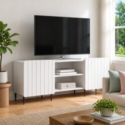 Engineered Wood TV Cabinet with Iron Legs