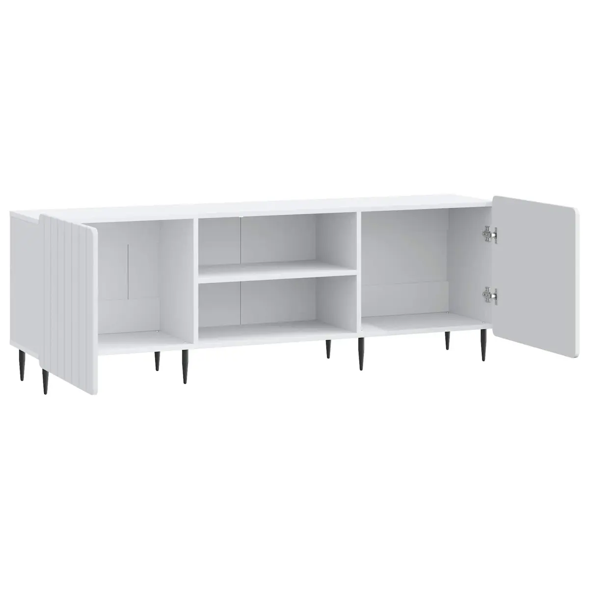 TV Cabinet Modern Storage 150 x 31 x 52 cm White Engineered Wood