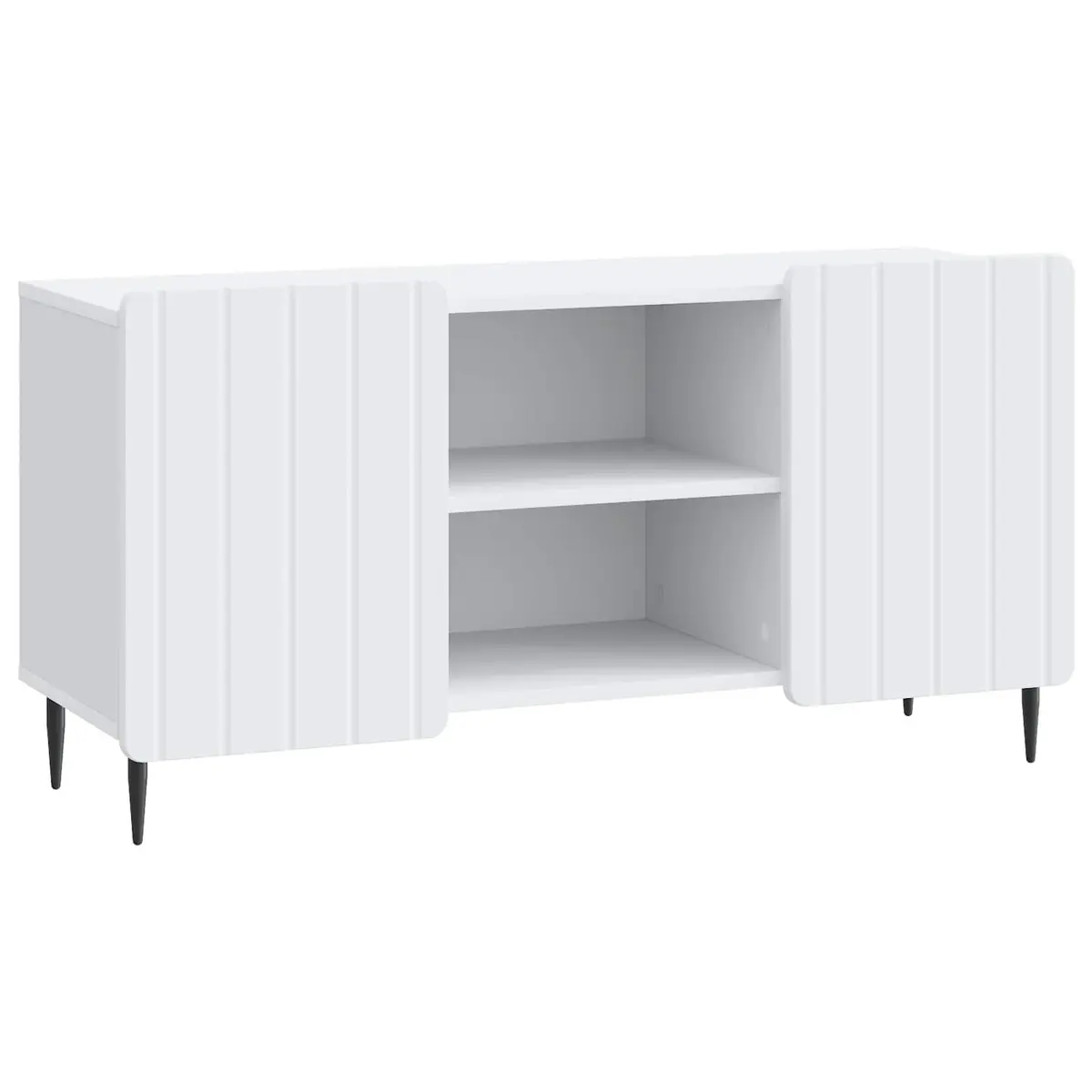 TV Stand Modern Storage Unit 102cm White Engineered Wood