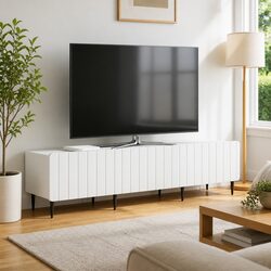 Engineered Wood TV Cabinet with Drawer in White