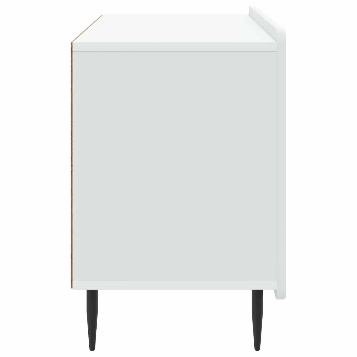 TV Cabinet Modern Storage Unit Engineered Wood Swing Doors White