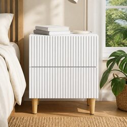 Specifications of White Bedside Cabinet with Drawers