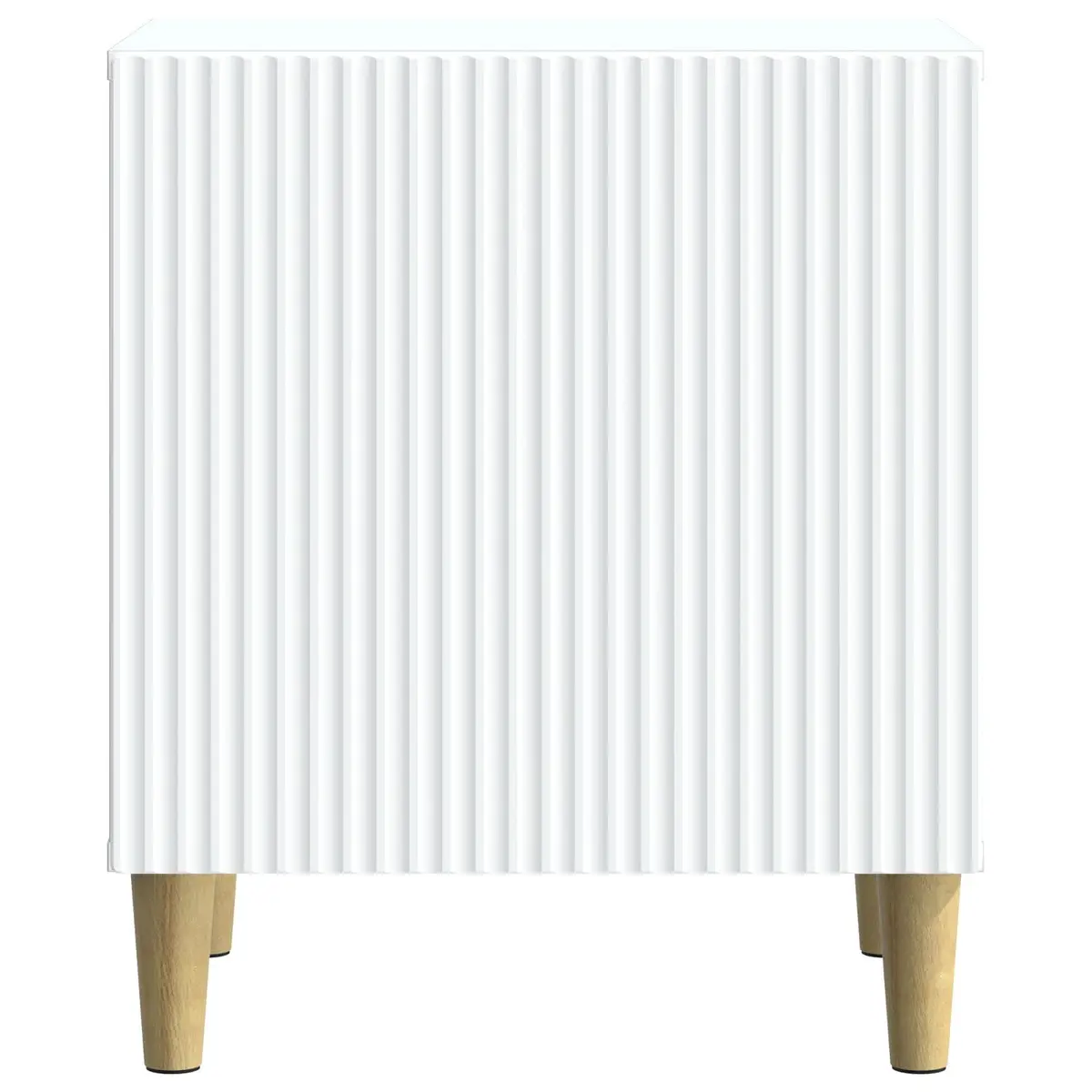 Bedside Table Engineered Wood Storage White 43 x 34.5 x 50 cm