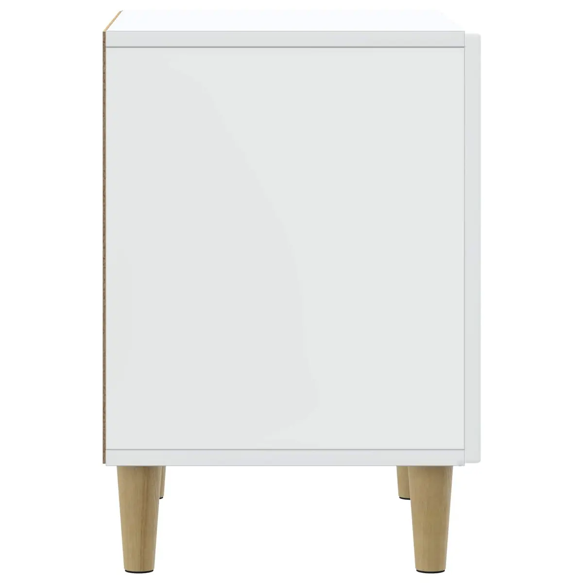 Bedside Table Engineered Wood Storage White 43 x 34.5 x 50 cm