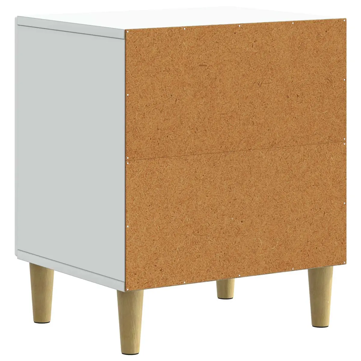 Bedside Table Engineered Wood Storage White 43 x 34.5 x 50 cm
