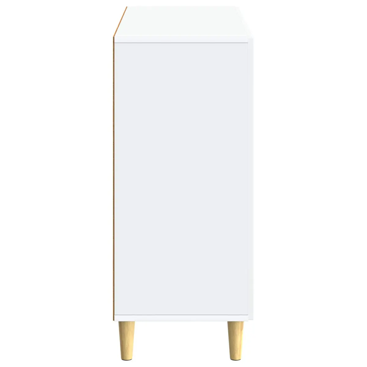 White Sideboard Storage Cabinet 89 x 34.5 x 80 cm Engineered Wood Board Shelves