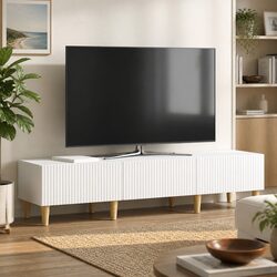Engineered Wood TV Cabinet with Drawer and Shelving