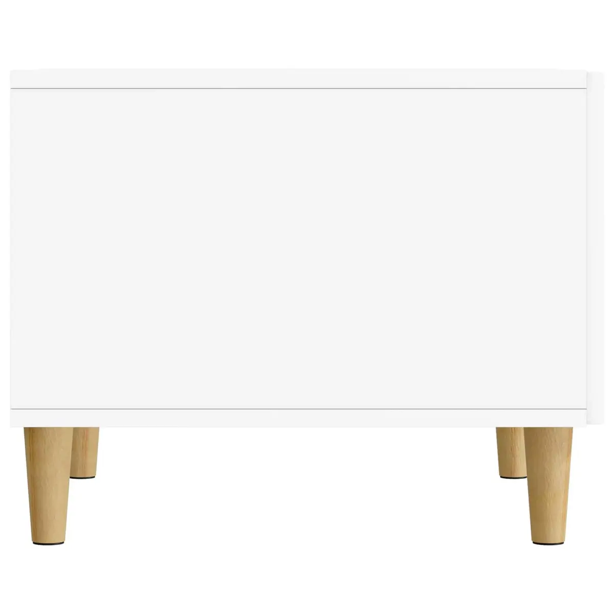 Coffee Table with Drawer Open Shelf Storage Compact White
