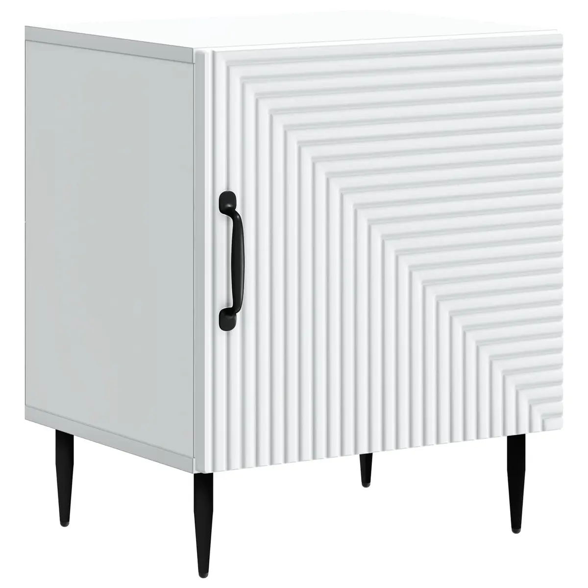 Bedside Cabinet White Modern Bedroom Nightstand Storage Table 43 x 34.5 x 50cm