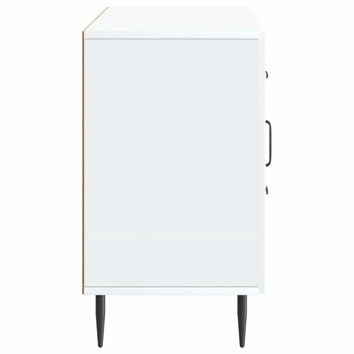 Sideboard Storage Cabinet Engineered Wood Compact Vintage Style White