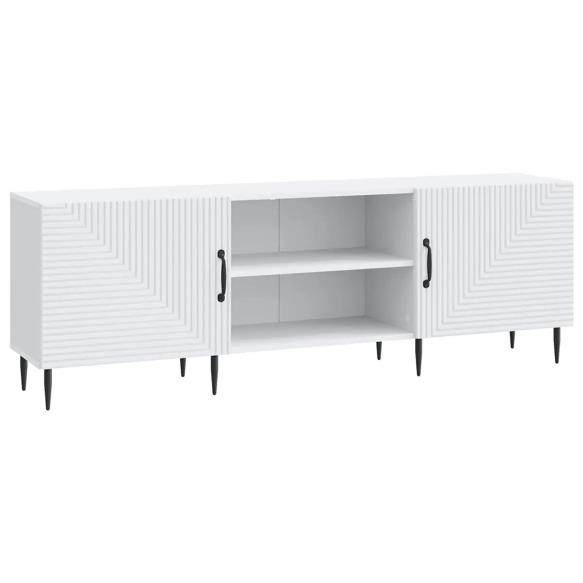 TV Cabinet Engineered Wood Storage Unit 150 x 31 x 50 cm White