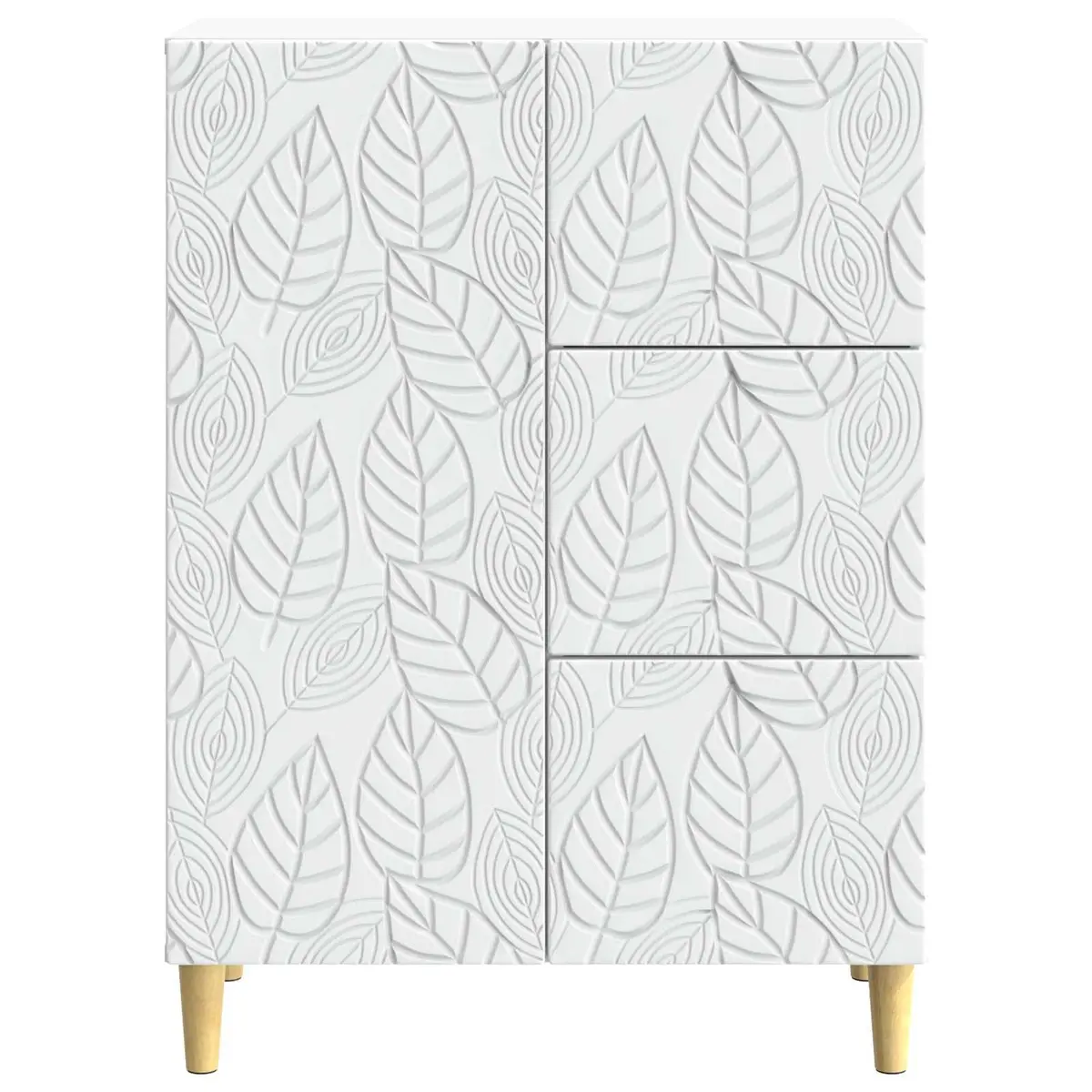 Vintage White Sideboard Storage Cabinet Engineered Wood 66x34.5x90cm