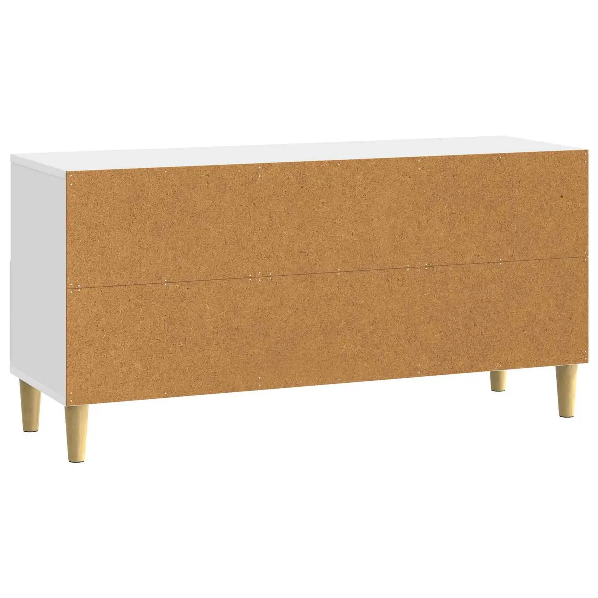 TV Cabinet Modern Storage Unit Open Layout White 102 x 34.5 x 50 cm