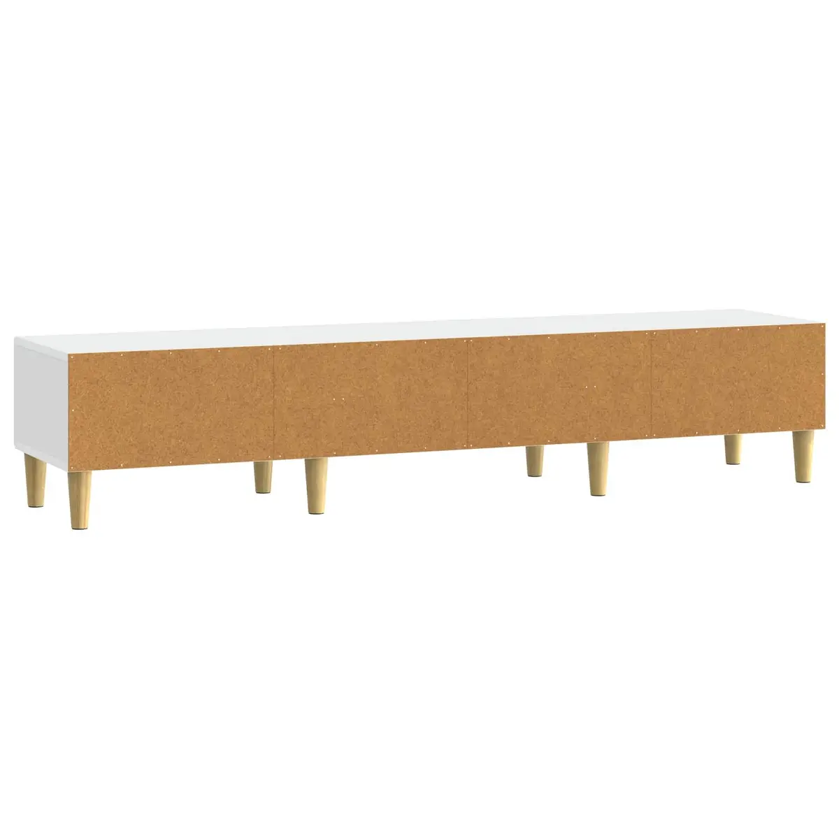 TV Stand Vintage Style Spacious Storage Unit 147 x 34.5 x 30 cm White Engineered Wood for Media Organization