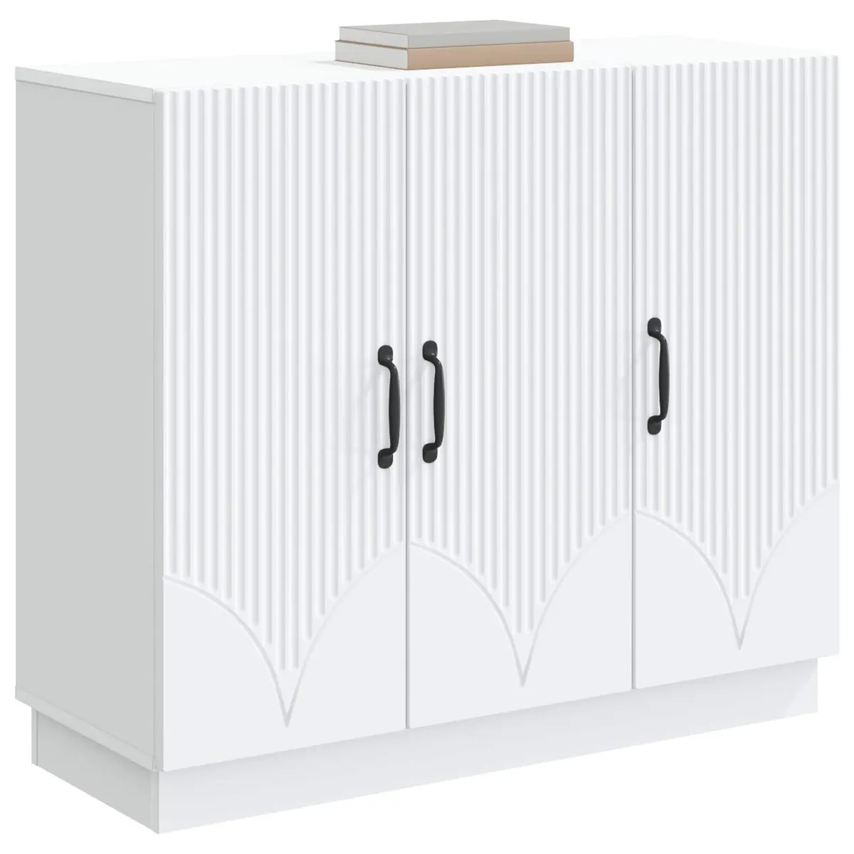Sideboard Contemporary Storage Cabinet 89 x 34.5 x 77 cm White