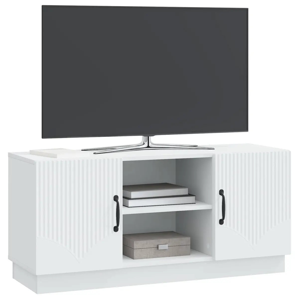TV Cabinet Modern Storage Unit 102 cm White