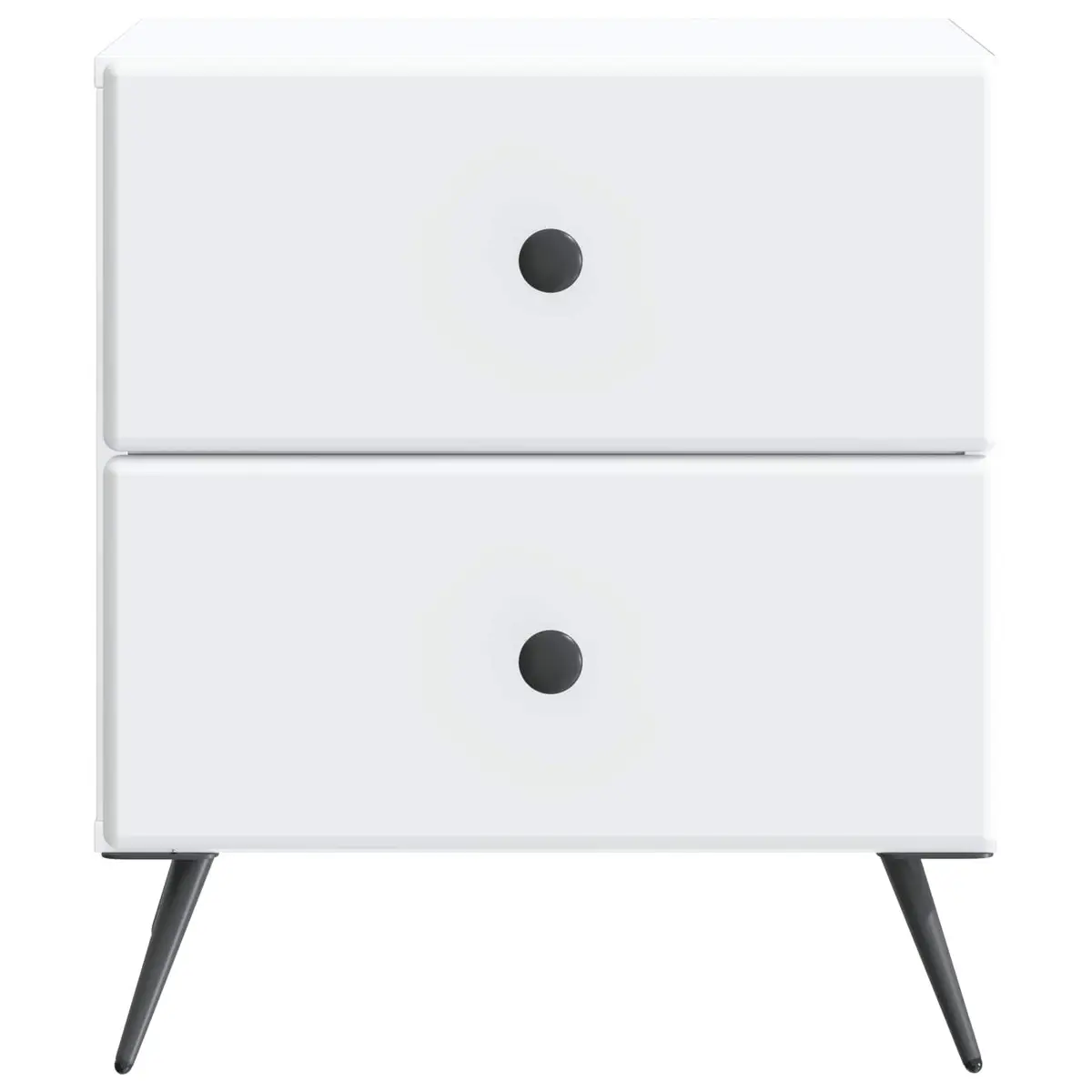 Bedside Table Compact Storage 43 x 34.5 x 47.5 cm White