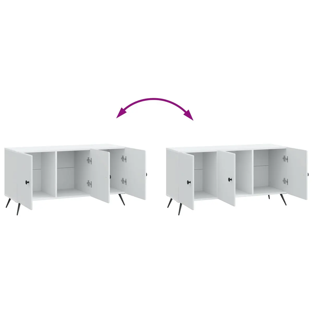 TV Cabinet Modern Storage Unit 99 x 34.5 x 50 cm White