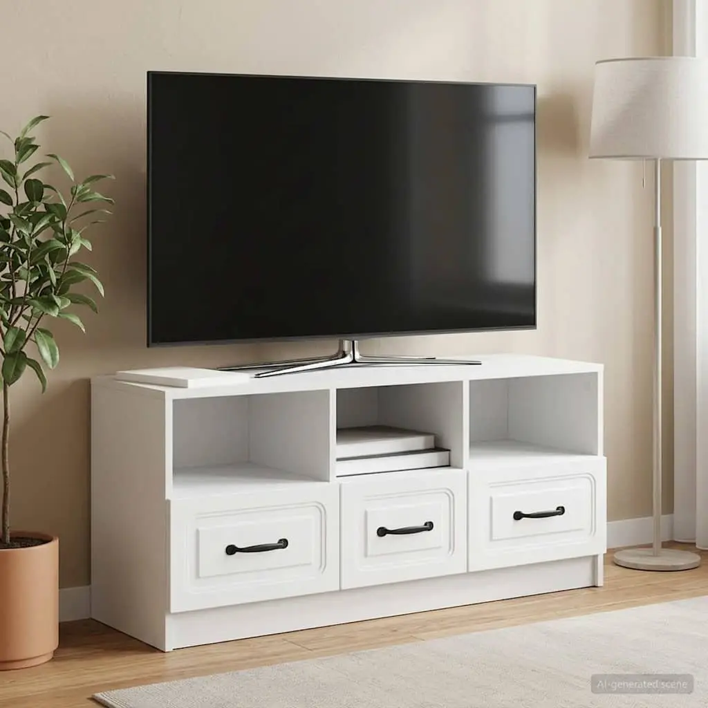 TV Cabinet Modern Storage Unit 102 x 34.5 x 47 cm White