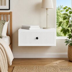 Engineered Wood Bedside Cabinet White 49 x 34.5 x 20 cm