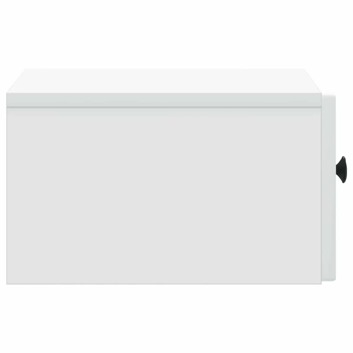 Wall-Mounted Bedside Cabinet Space Saving White Engineered Wood Storage Drawer