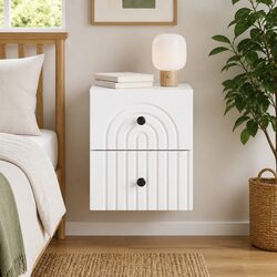 Engineered Wood Wall-Mounted Bedside Cabinet