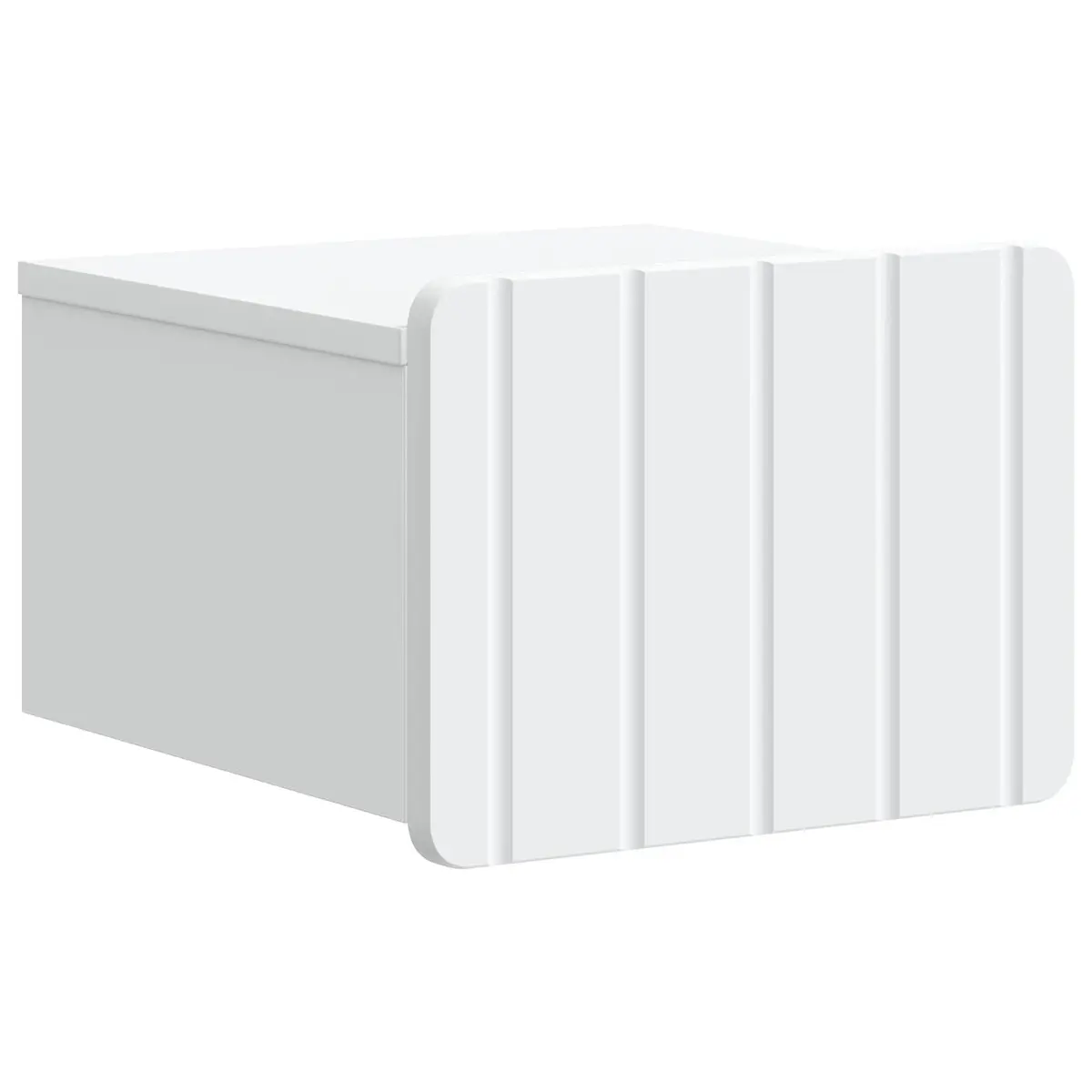 Wall-Mounted Bedside Cabinet Organiser Space-Saving White