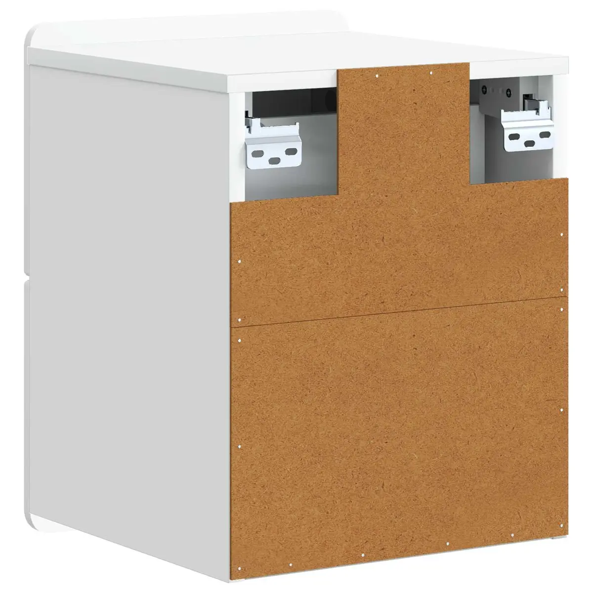 Wall-Mounted Bedside Cabinet Space Saving White Small