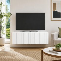 Wall-Mounted TV Cabinet 98x41x30cm White Engineered Wood