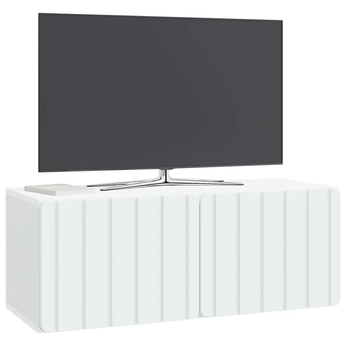 Wall-Mounted TV Cabinet 78.5 x 31 x 30 cm White Storage Unit Modern Design
