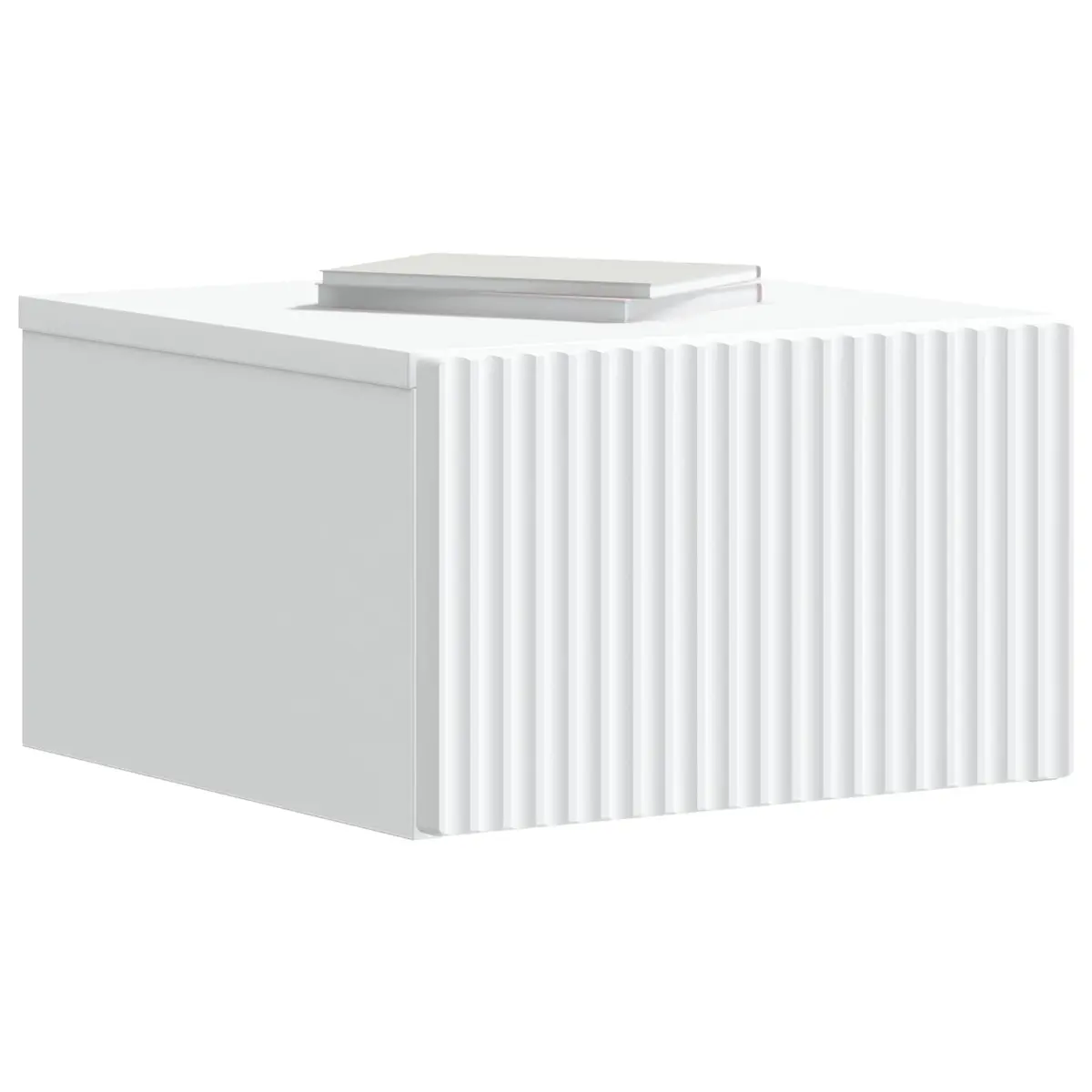 Wall-Mounted Bedside Cabinet Space-Saving White 33x34.5x20cm