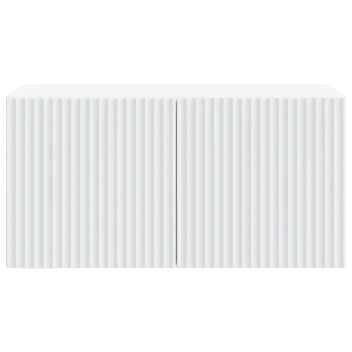 Wall-Mounted TV Cabinet Modern Storage Unit White 59.5 x 31 x 30 cm