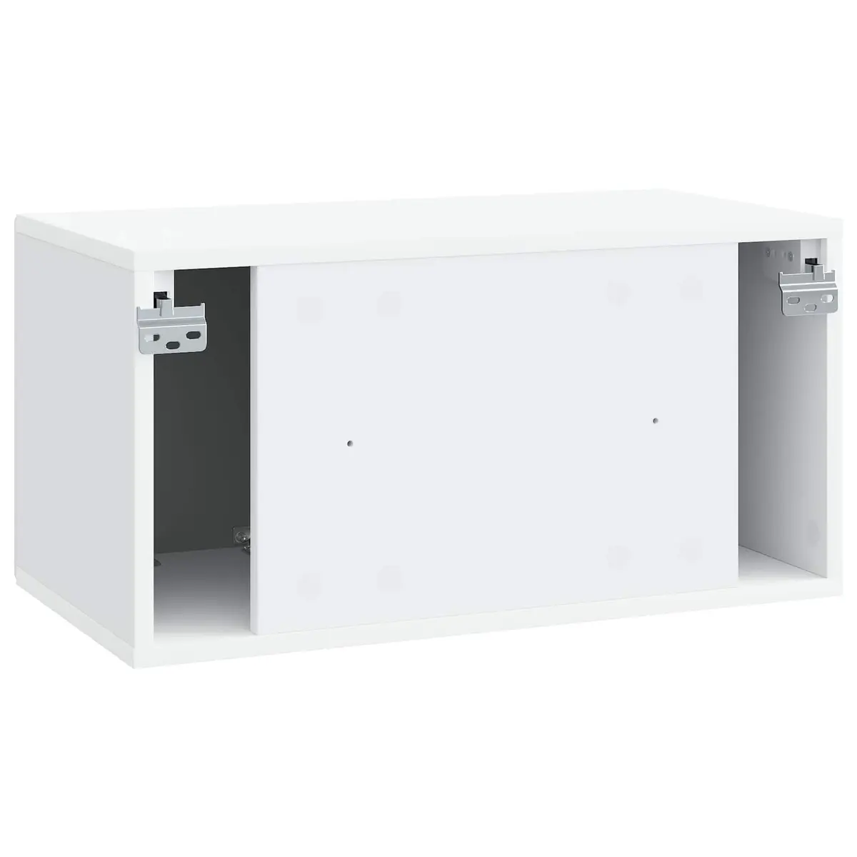 Wall-Mounted TV Cabinet Modern Storage Unit White 59.5 x 31 x 30 cm
