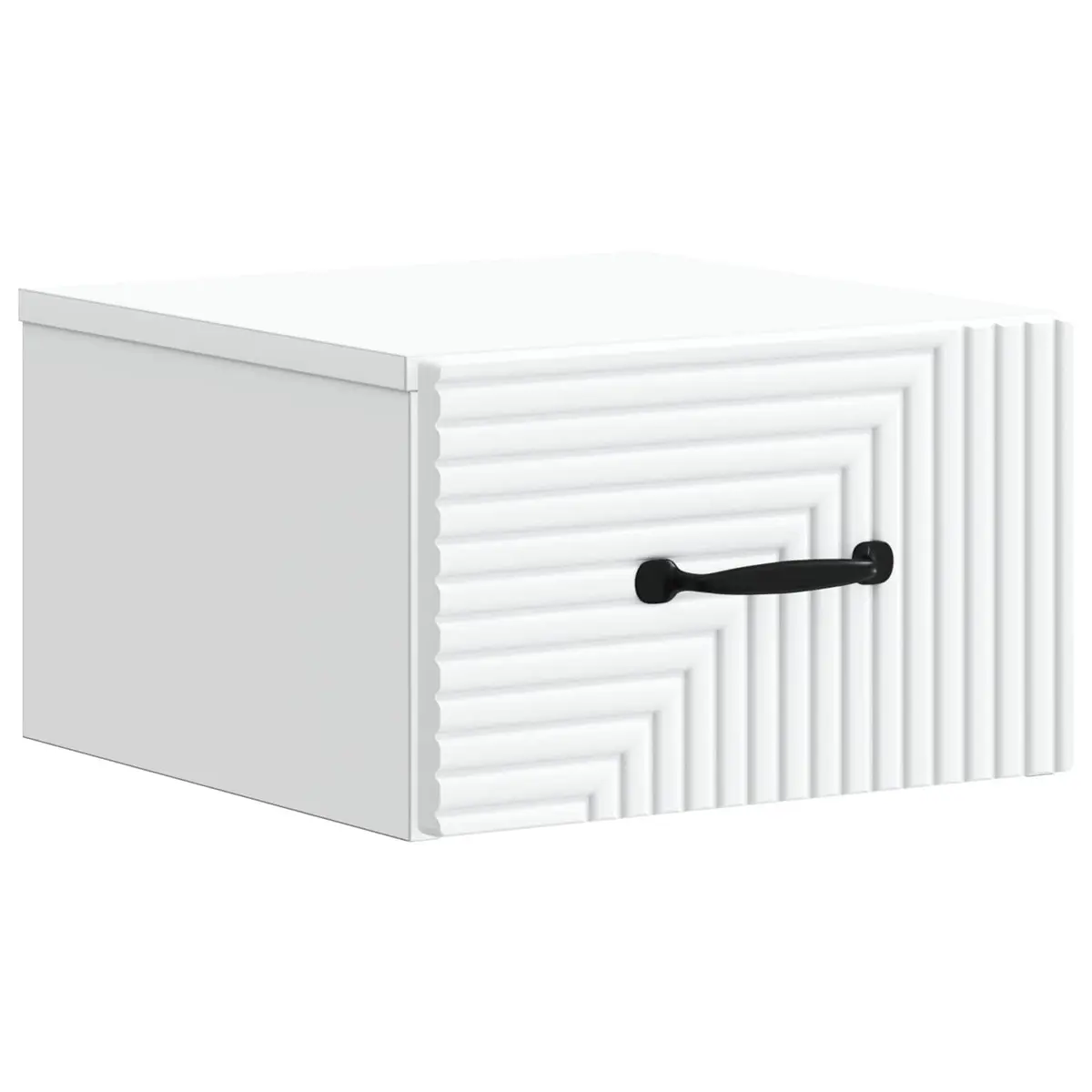 Wall-Mounted Bedside Cabinet Compact Storage White