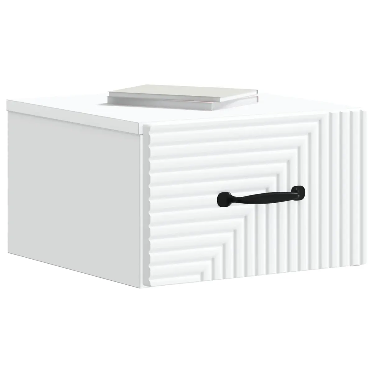 Wall-Mounted Bedside Cabinet Compact Storage White