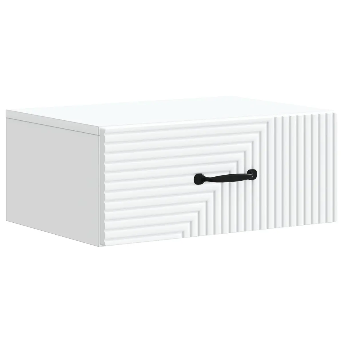 Wall-Mounted Bedside Cabinet Modern Storage Furniture Multiple Drawers White 49 x 34.5 x 20 cm