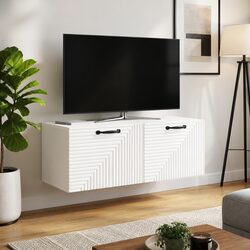 Wall-Mounted TV Cabinet in White, 78.5 x 41 x 30 cm