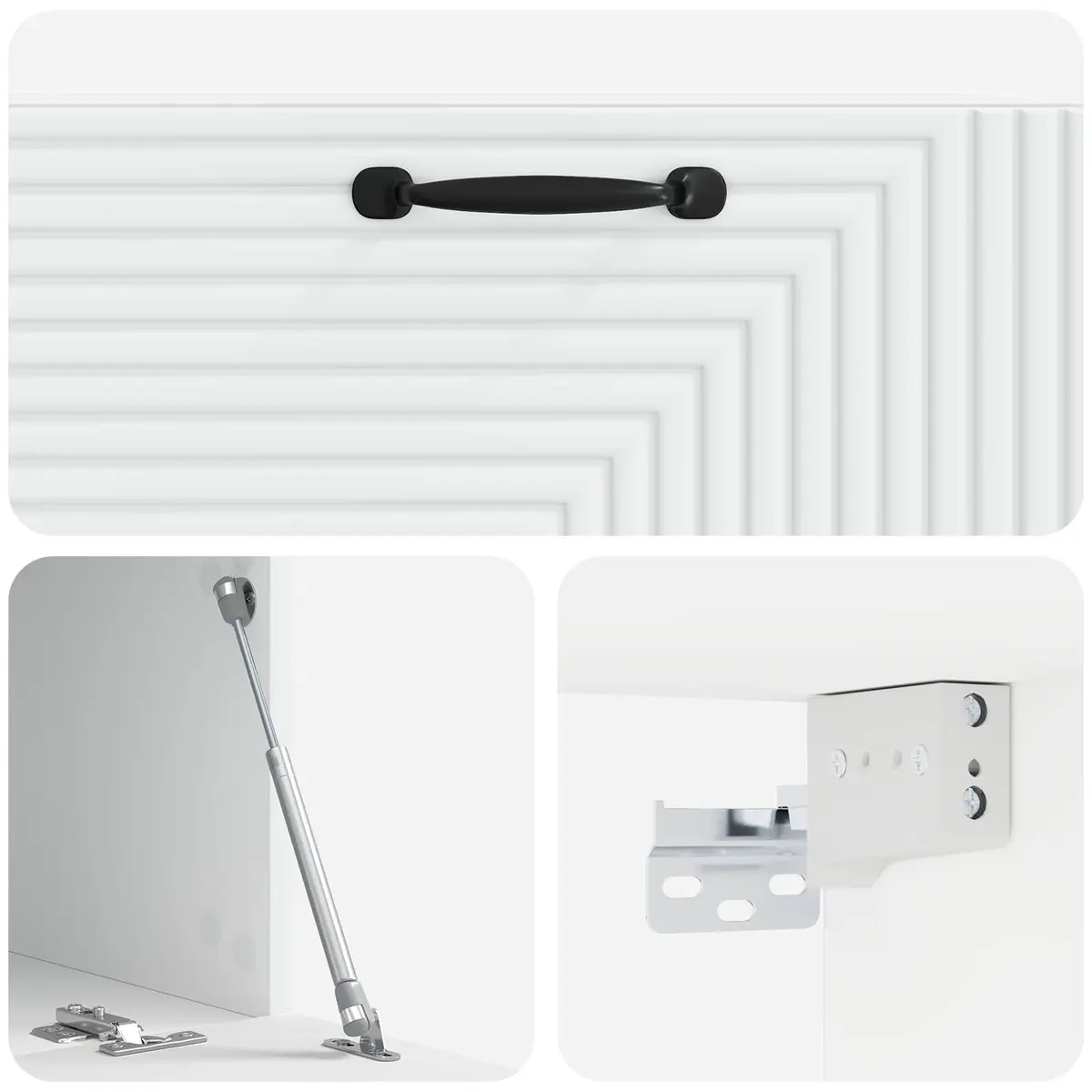 Wall-Mounted TV Cabinet Space Saving 78.5 x 41 x 30 cm White
