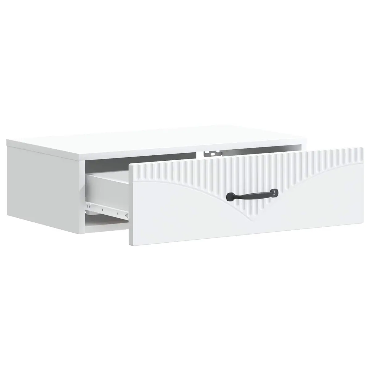 Wall-Mounted Side Table Modern Engineered Wood 59cm White