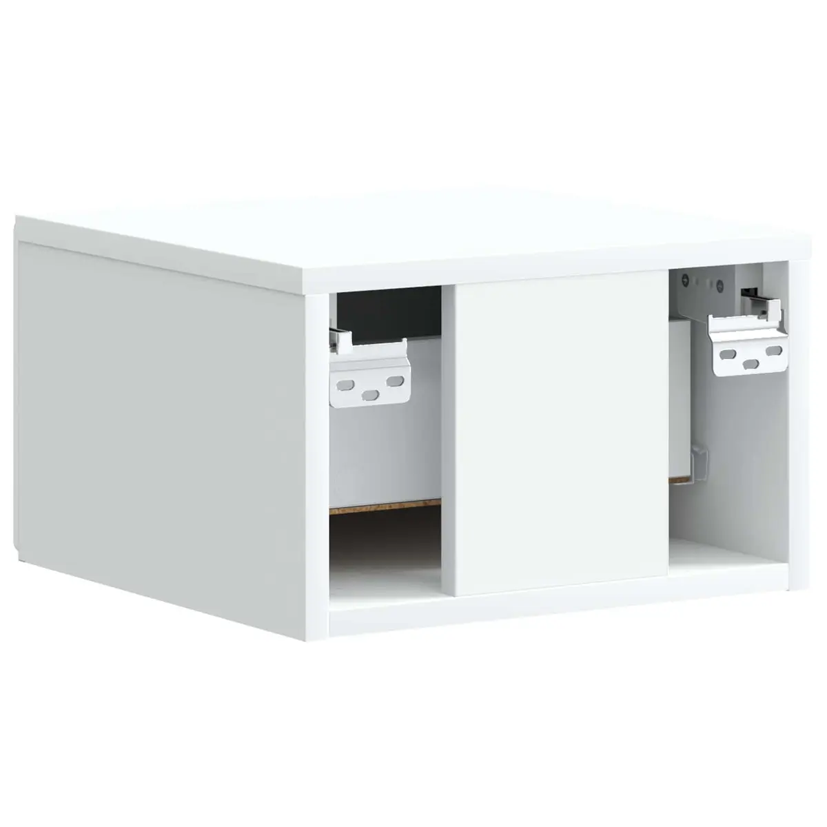 Wall-Mounted Bedside Cabinet Compact Storage Drawer White