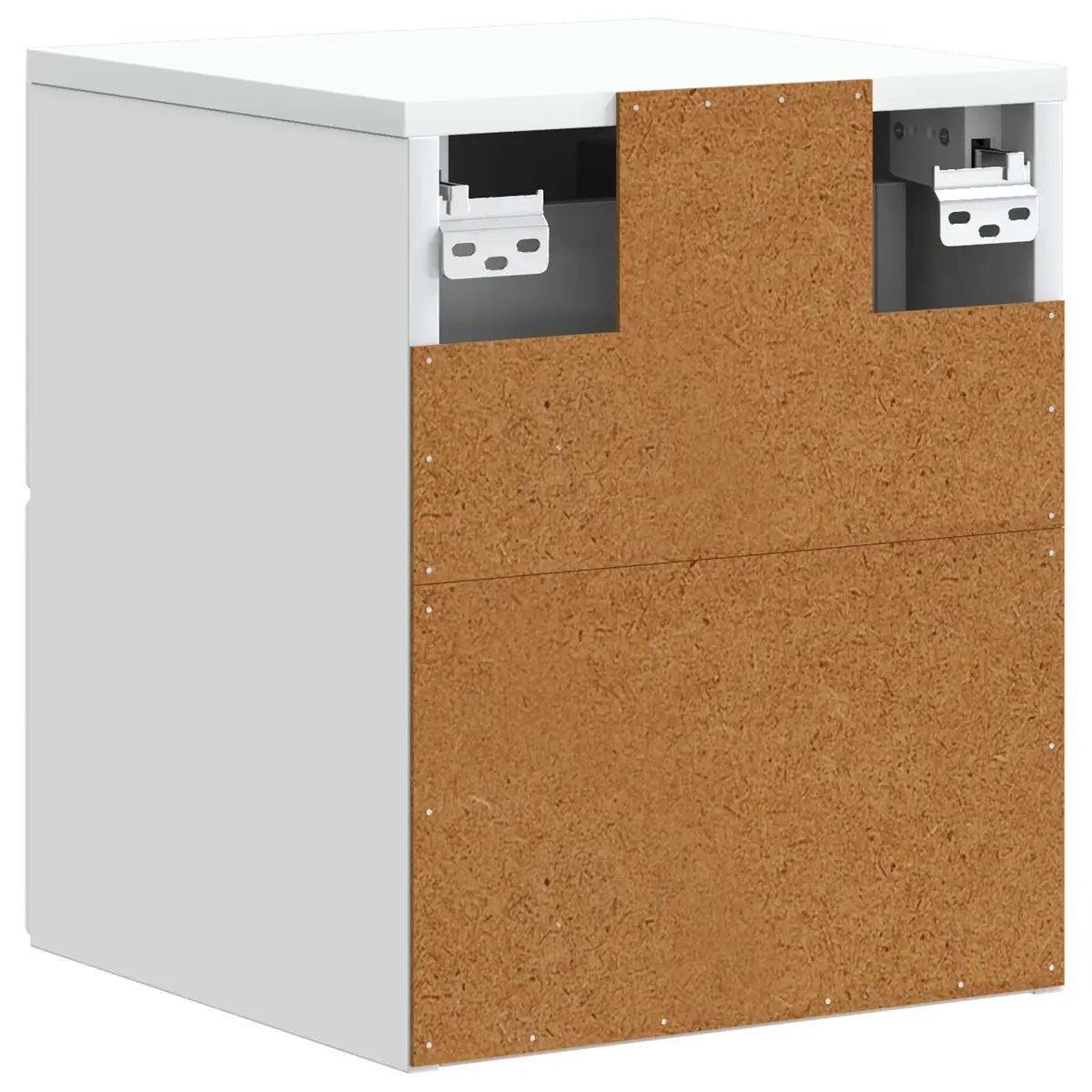 Wall-Mounted Bedside Cabinet Modern White Compact Storage Drawer and Compartment