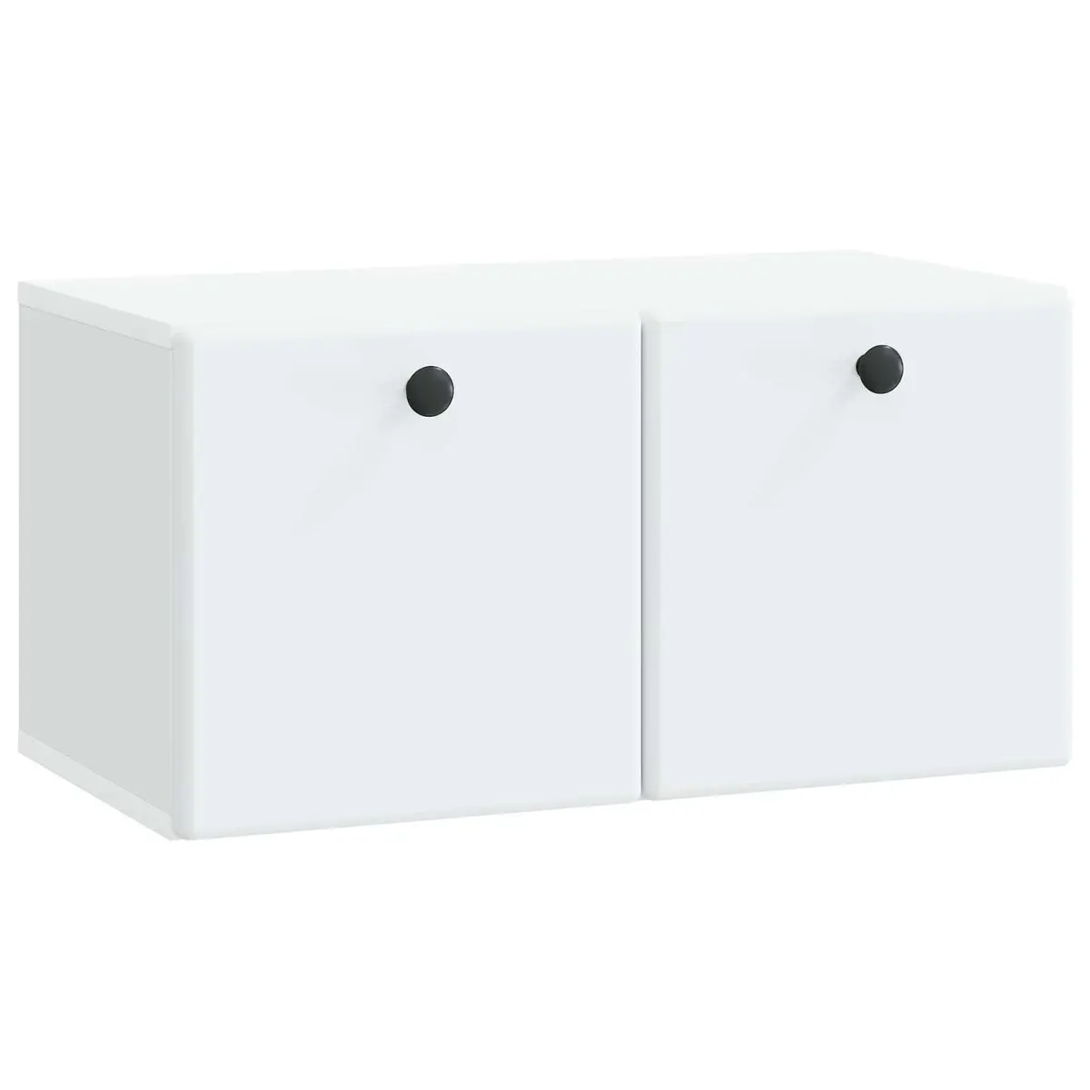 Wall-Mounted TV Cabinet Compact White Engineered Wood 59.5 x 31 x 30 cm