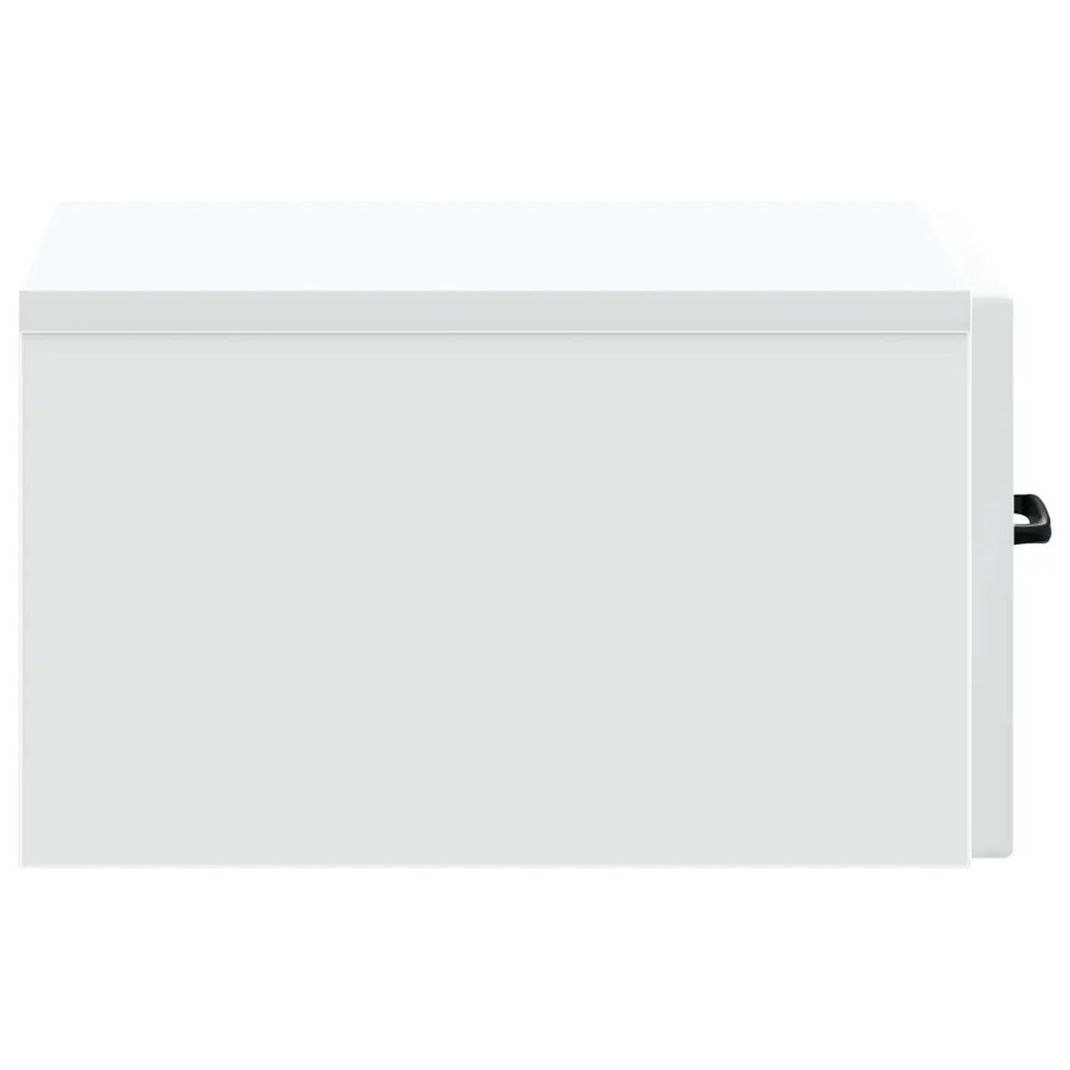 Wall-Mounted Bedside Cabinet Compact White Storage Drawer Shelf