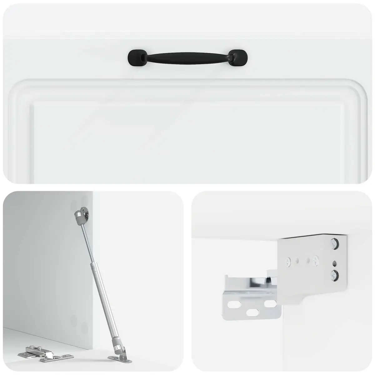 TV Cabinet Wall-Mounted Space-Saving 98 x 41 x 30 cm White Engineered Wood