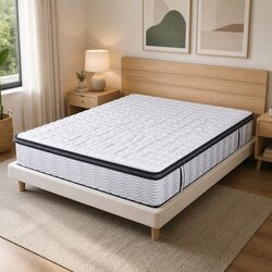 Queen Medium-Firm Pocket Spring Mattress with Foam Layers